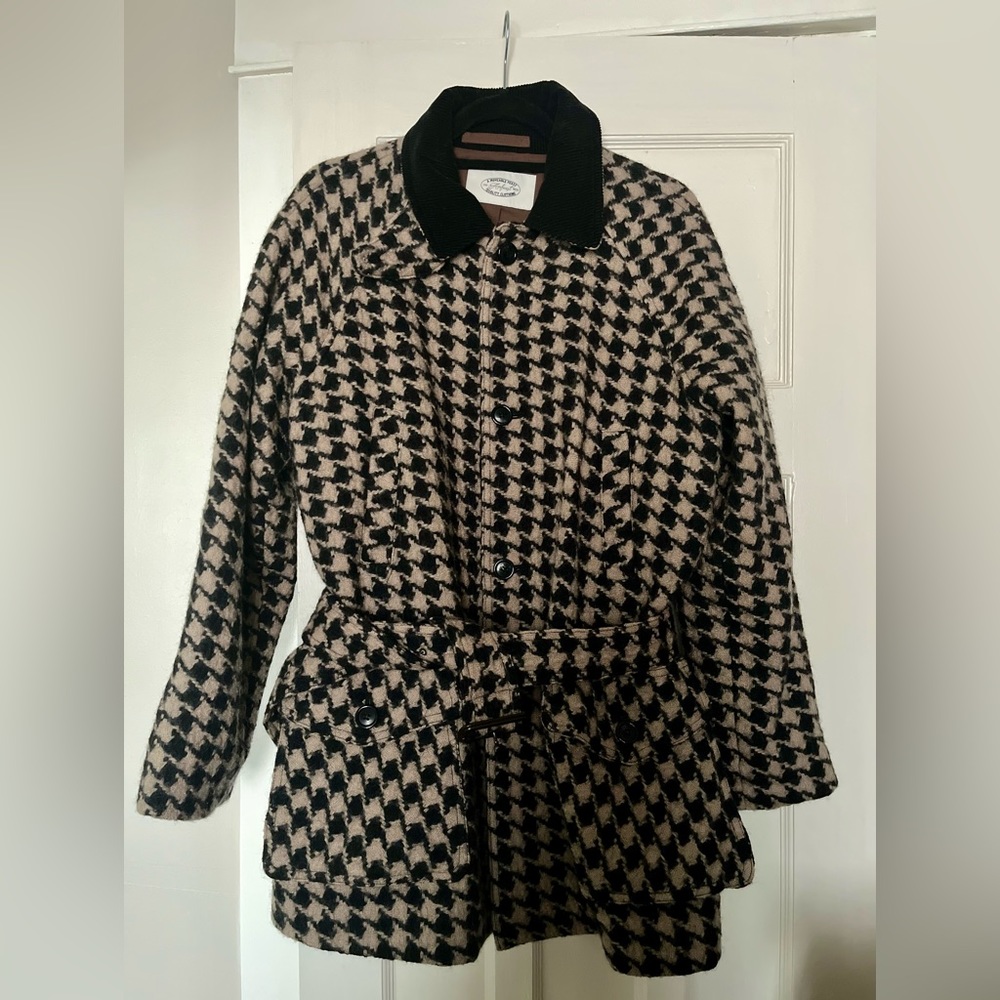 Checkered 100% Wool Coat(Unisex)